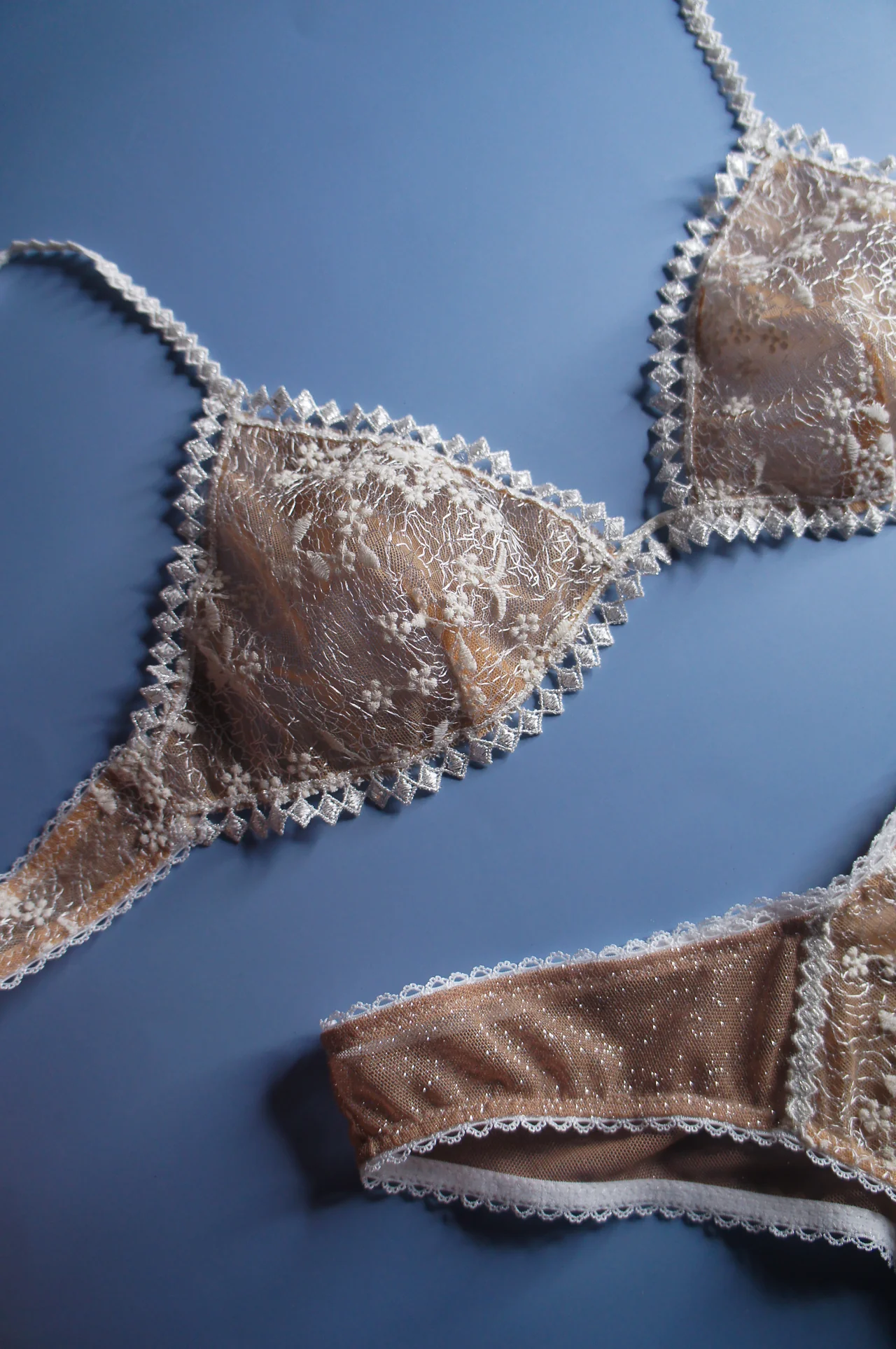 Ivory Floral Embroidery Bralette - Image 8