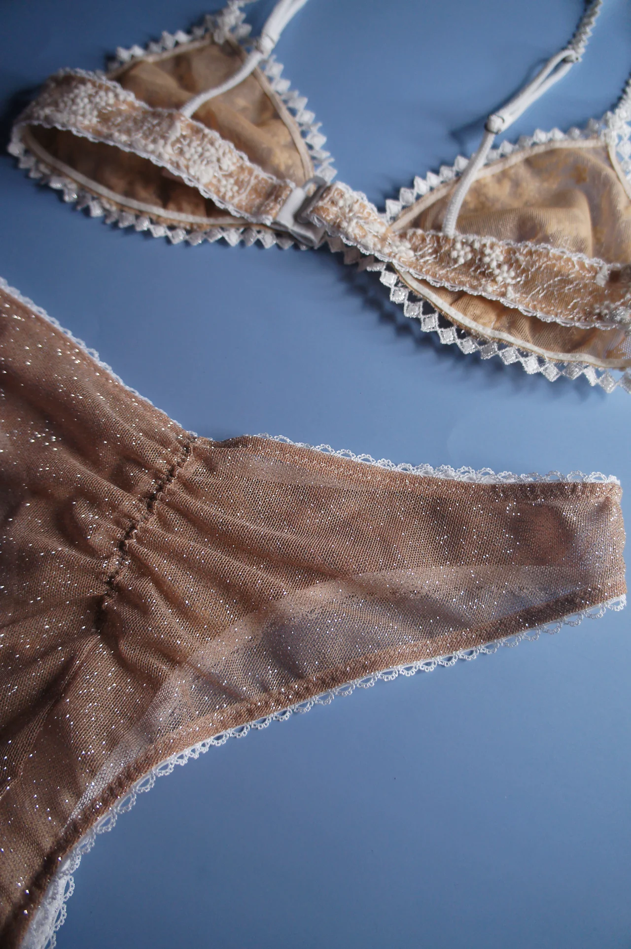 Ivory Floral Embroidery Brazilian Brief - Image 4