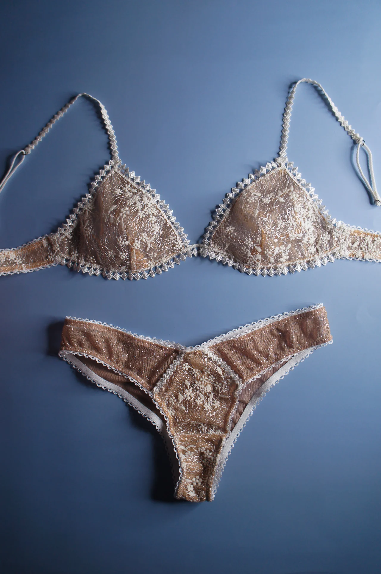 Ivory Floral Embroidery Brazilian Brief - Image 5