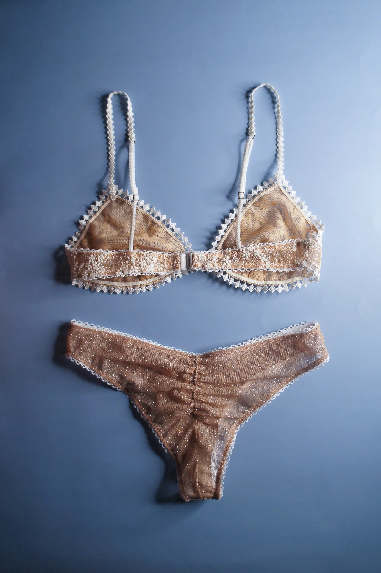Ivory Floral Embroidery Brazilian Brief - Image 6