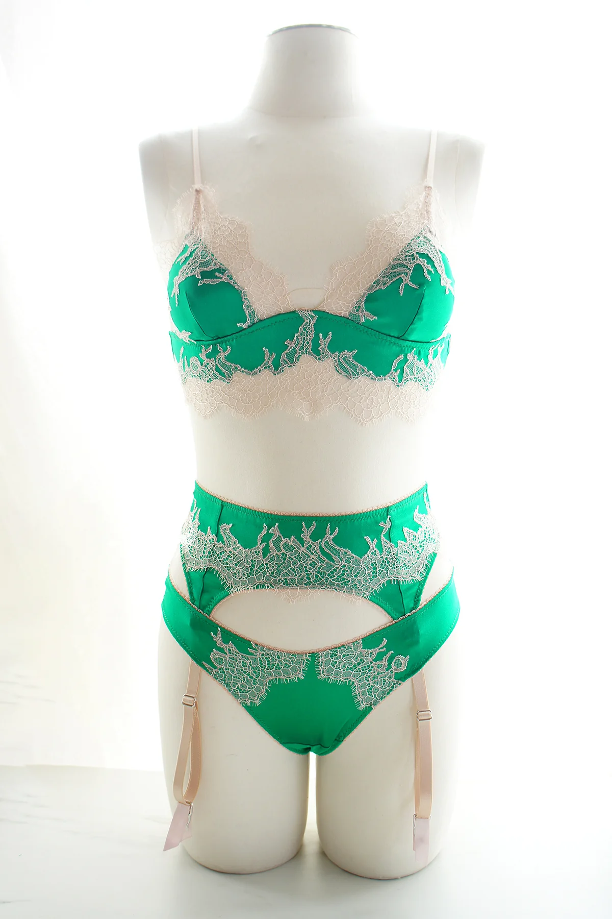 Ophelia Appliqué Bralette Emerald Green - Image 5
