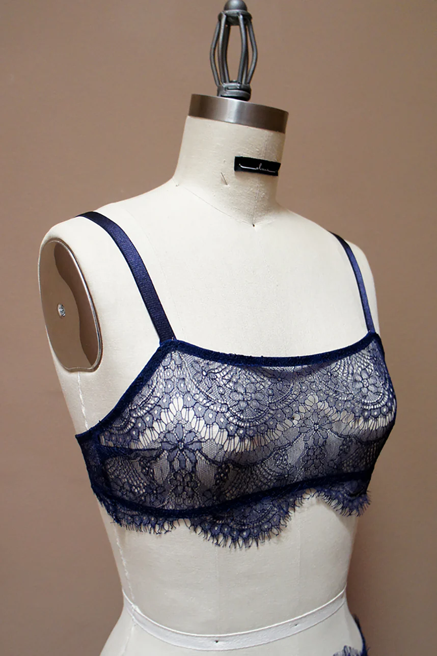 Tilly Lace Bandeau Bralette Navy - Image 6